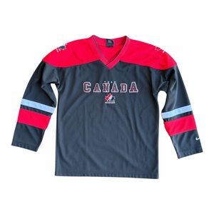 Team Canada Nike Hockey Jersey Black Youth Size: M (12/14)